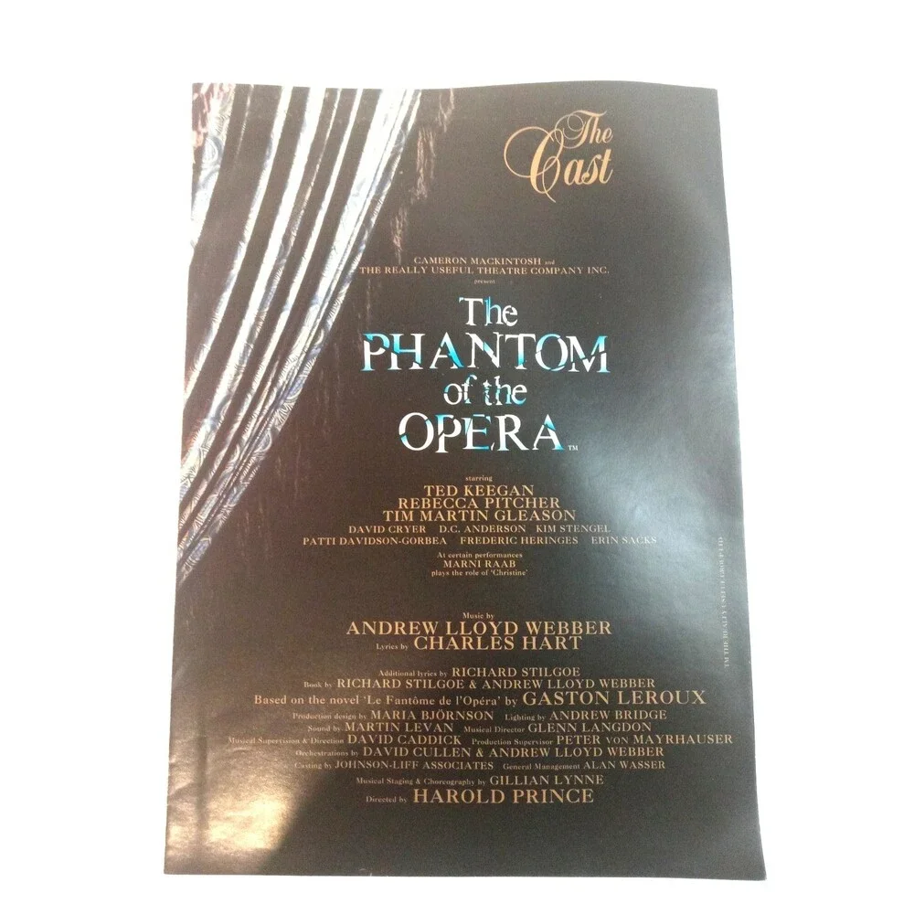 VTG Phantom of the Opera Souvenir Program w/Inserts